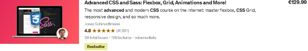 Best Udemy Courses: CSS and Sass