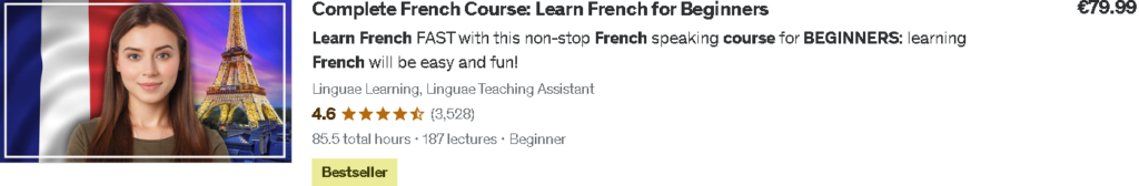 Best Udemy Courses: Complete French Course: Learn French for Beginners