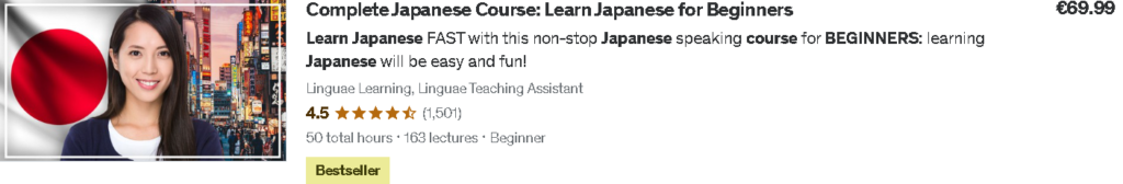 Best Udemy Courses: Complete Japanese Course: Learn Japanese for Beginners