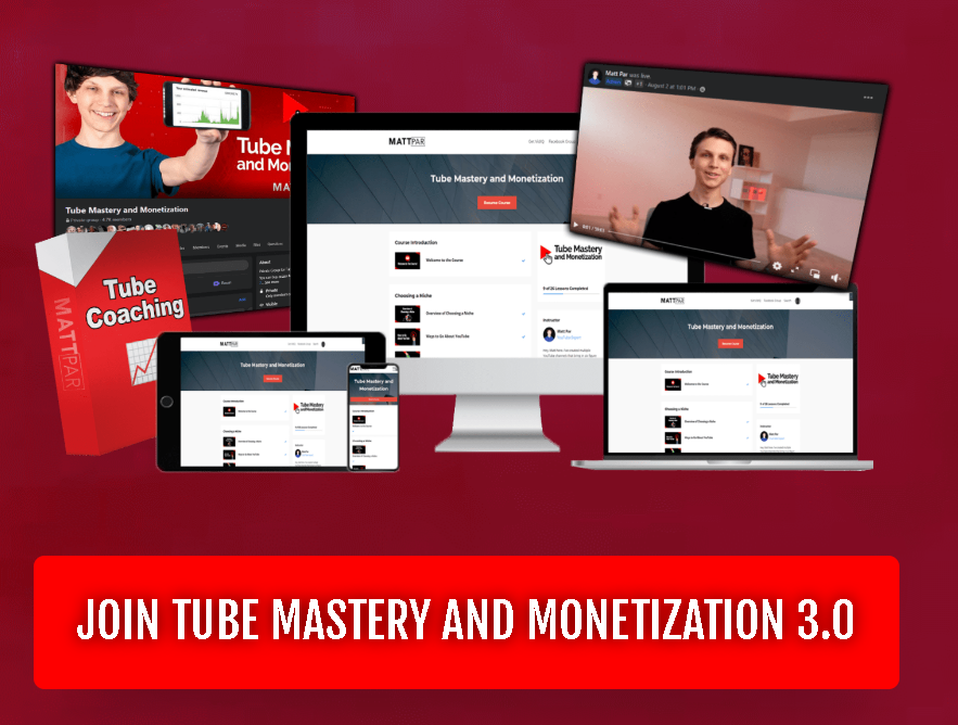 Best Youtube Courses: Tube Mastery And Monetization by Matt Par