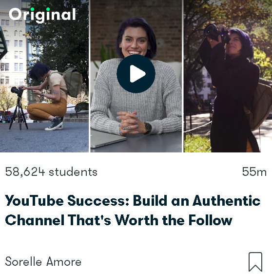 Best Youtube Courses: YouTube Success: Build an Authentic Channel That's Worth the Follow by Sorelle Amore