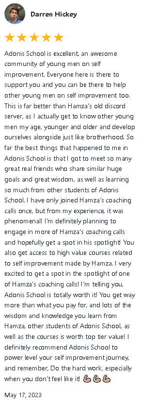 Hamza Adonis School Review: Join Now!