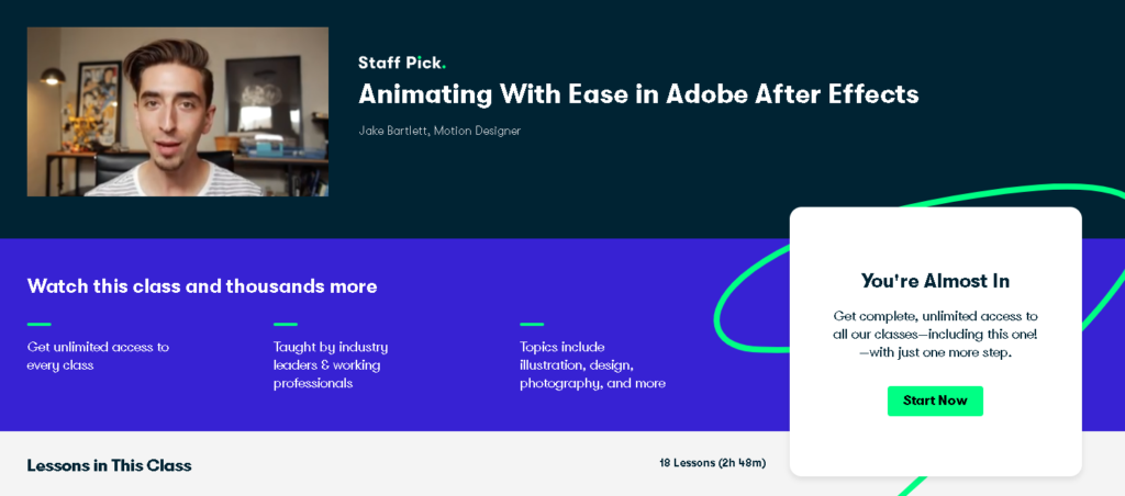 Best Skillshare Classes & Courses: Jake Bartlett Teaches "Animating with Ease in After Effects" 