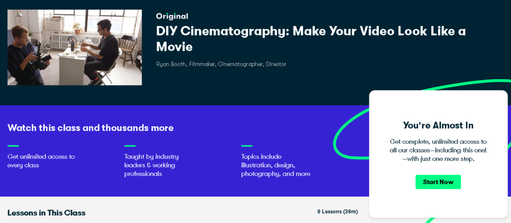 Best Skillshare Classes & Courses: Ryan Booth Teaches "DIY Cinematography: Make Your Video Look Like a Movie"