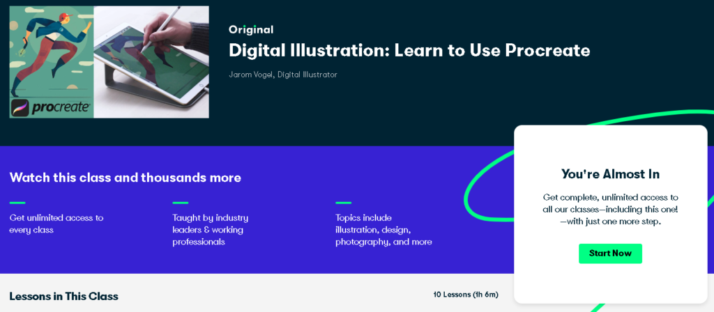 Best Skillshare Classes & Courses: Jarom Vogel Teaches "Digital Illustration: Learn to Use Procreate" 