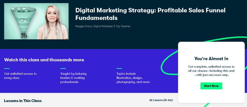 Best Skillshare Classes & Courses: Maggie Stara Teaches "Digital Marketing Strategy: Profitable Sales Funnel Fundamentals"