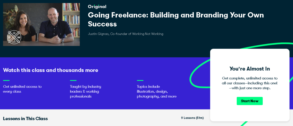 Best Skillshare Classes & Courses: Justin Gignac Teaches  "Going Freelance: Building and Branding Your Own Success" 