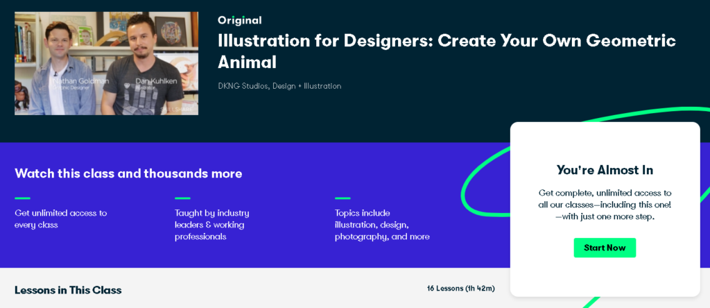 Best Skillshare Classes & Courses: DKNG Studios Teaches "Illustration for Designers: Create Your Own Geometric Animal"