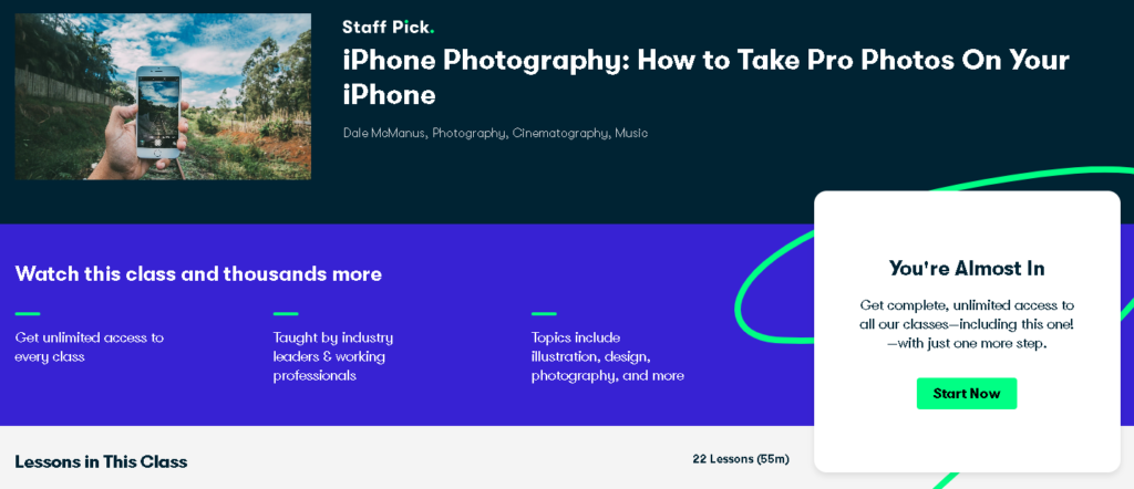 Best Skillshare Classes & Courses: Dale McManus Teaches "iPhone Photography: How to Take Pro Photos On Your iPhone" 