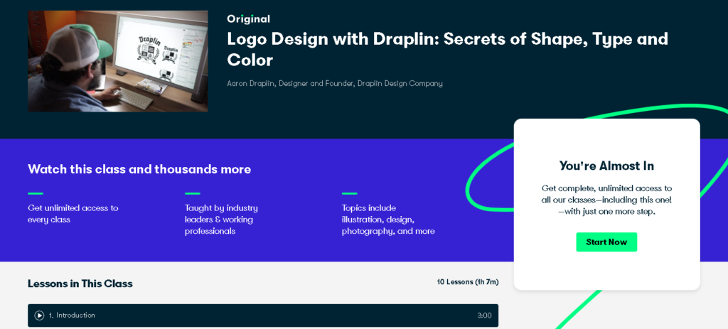Best Logo Design Courses: Skillshare - Logo Design with Draplin: Secrets of Shape, Type and Color