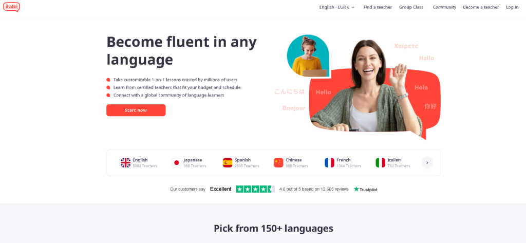 Best Apps to Learn Italian: 5. Best Italian Learning App for Personalized Learning: Italki
