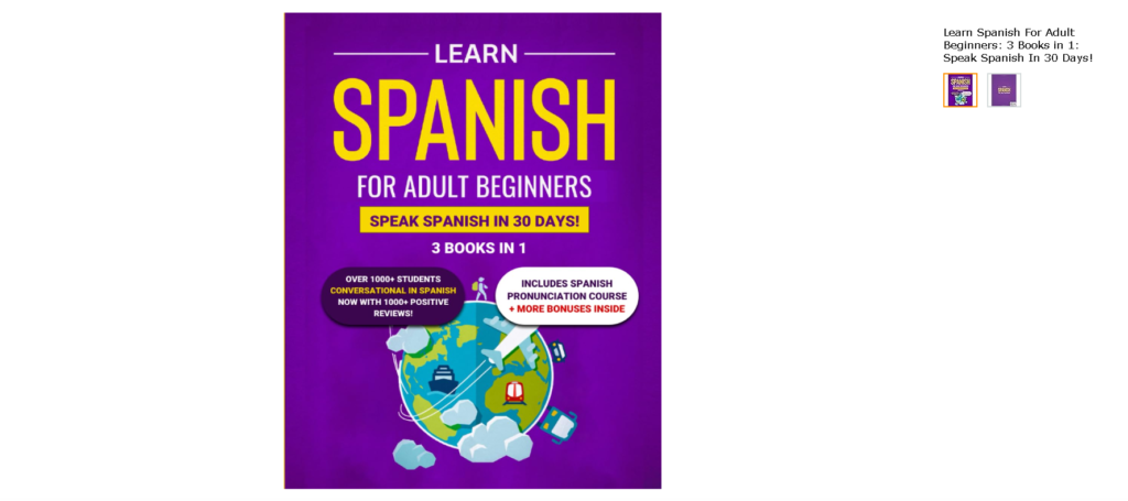 Best Books for Learning Spanish: 3. Learn Spanish for Adult Beginners: 3 Books in 1 by Explore ToWin