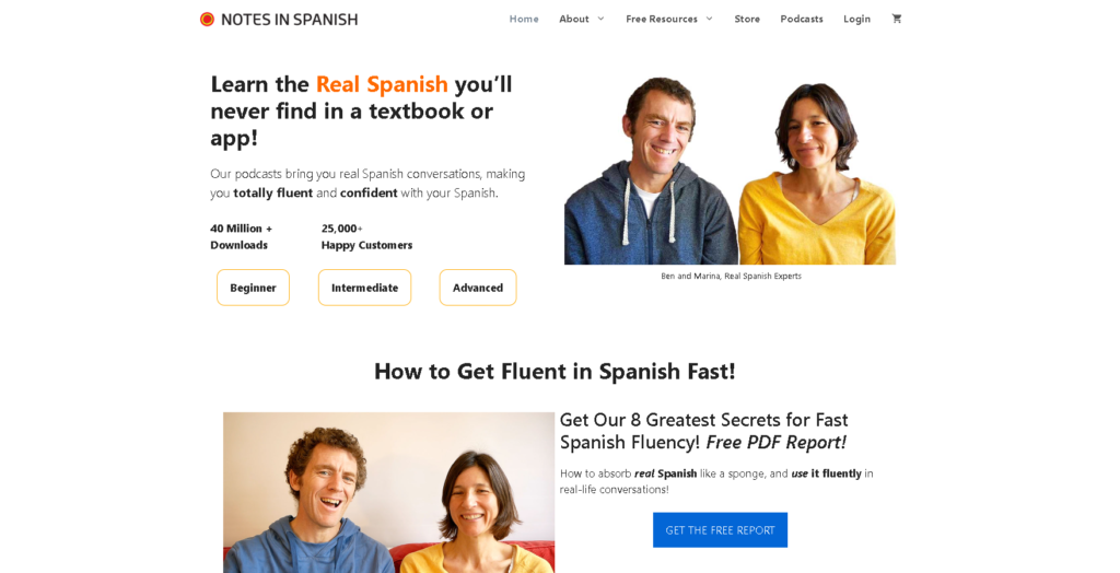 Best Spanish Learning Podcasts: Notes in Spanish