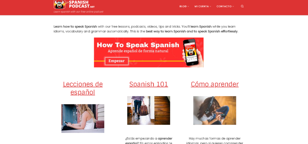 Best Spanish Learning Podcasts: Spanishpodcast.net 