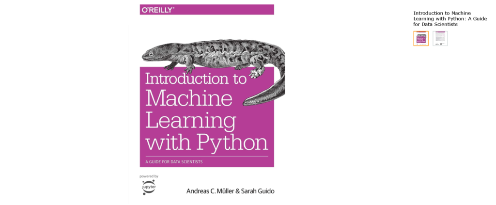 Best Machine Learning Books: 1. Introduction to Machine Learning with Python by Andreas Müller