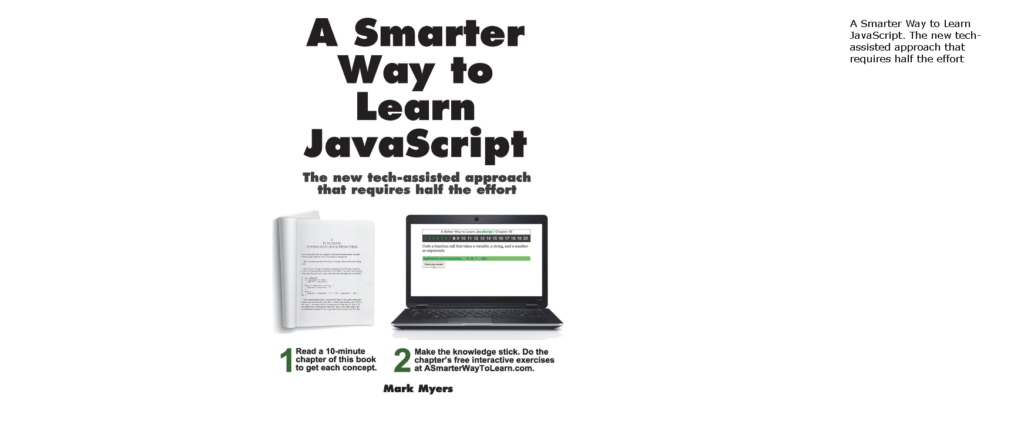 Best Javascript Books: 3. A Smarter Way to Learn Javascript by Mark Myers