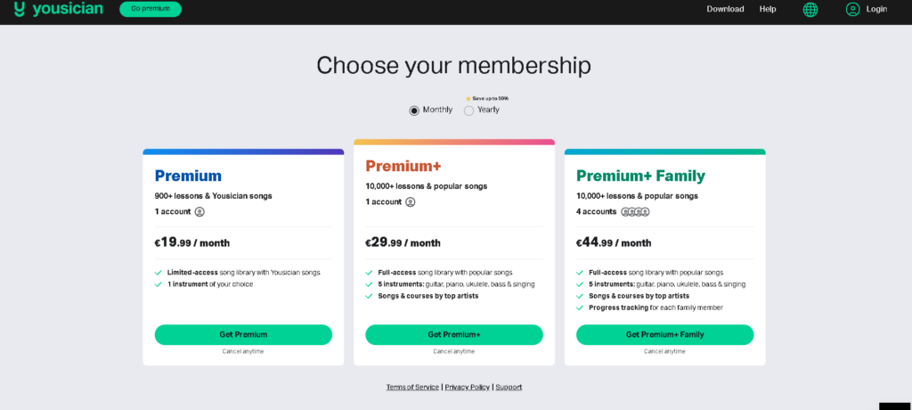 Yousician Review: Yousician Pricing: How Much Does Yousician Cost?